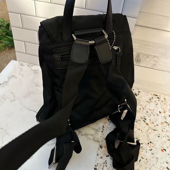 Canvas Coach Mini Backpack with Keychain - Picture 3 of 5